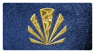 DSC700 602 GD SH BL Gold Sunburst Shimmer Blue Background